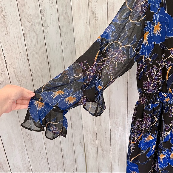 INC Ruffle Sleeve Mesh Party Dress D5 - Picture 3 of 7